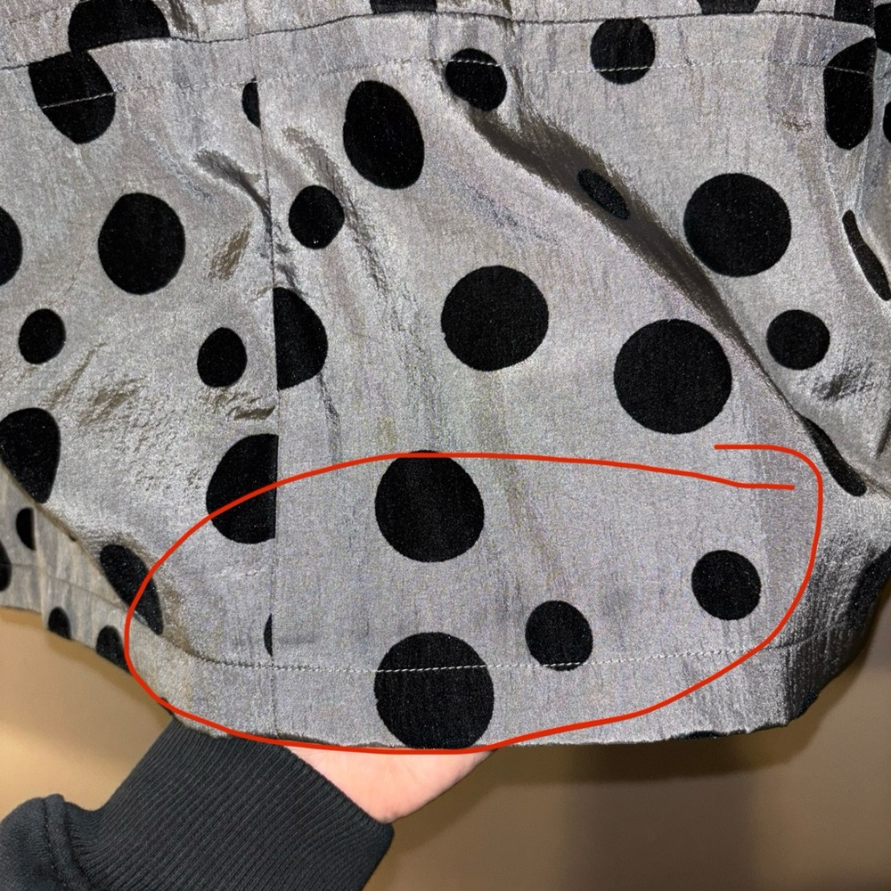 UBU Polka Dot Women's Jacket Sz L Whimsi Goth Dark Romantic Vampire Witchy - Picture 3 of 7